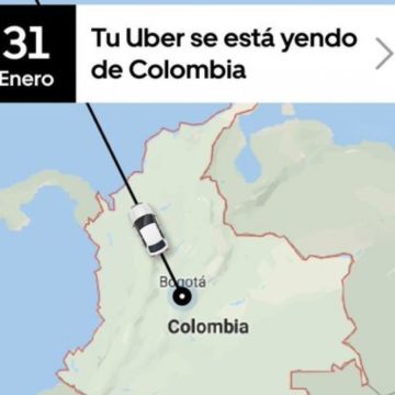 Uber anuncia que se va de Colombia: dejará de operar a partir del 1 de febrero