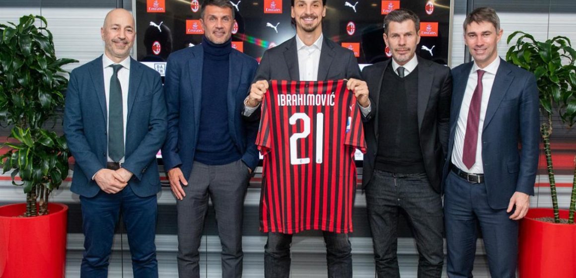 Zlatan Ibrahimovic firmó con el Milan para los próximos seis meses