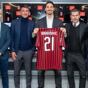 Zlatan Ibrahimovic firmó con el Milan para los próximos seis meses