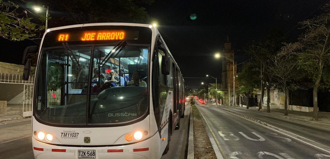 Transmetro cierra su operación troncal a las 7:00 p.m. por toque de queda en Soledad